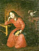 Francisco de Zurbaran the girl virgin asleep Spain oil painting artist